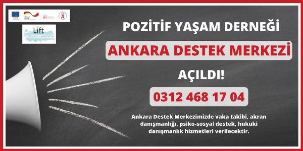 Haber | Pozitif Yaşam Derneği’nin vaka takibi, akran danışmanlığı, psiko-sosyal destek ve hukuki danışmanlık hizmetleri sunacağı Ankara Destek Merkezi açıldı.